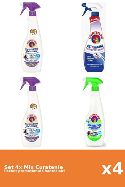 Chanteclair Set 4 Mix Curatenie Chanteclair: Lamaie, Parfumat, Lavanda