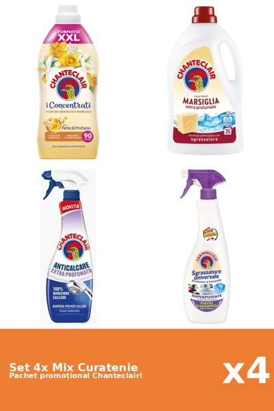 Chanteclair Set 4 Mix Curatenie Chanteclair: Marsilia, Portocale, Lavanda, Pa...