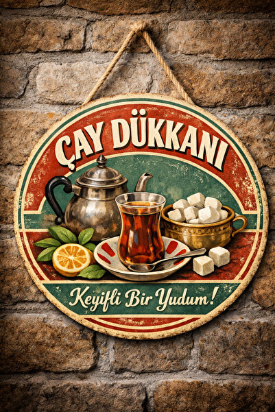Mayeka Cafe Restoran İçin Çay Ocağı Duvar Kapı Tablo Süsü Ahşap Askılı Pano T...