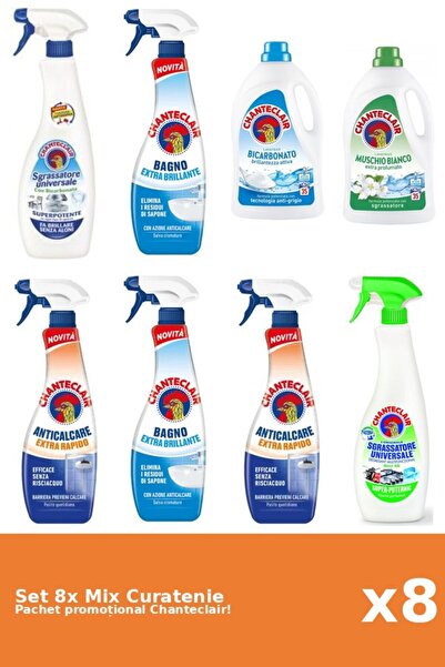 Chanteclair Set 8 Mix Curatenie Chanteclair: Lamaie, Bicarbonat, Clasic, Mosc...
