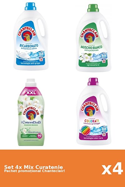 Chanteclair Set 4 Mix Curatenie Chanteclair: Bicarbonat, Color, Mosc Alb