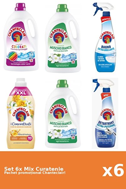 Chanteclair Set 6 Mix Curatenie Chanteclair: Clasic, Portocale, Puternic, Col...