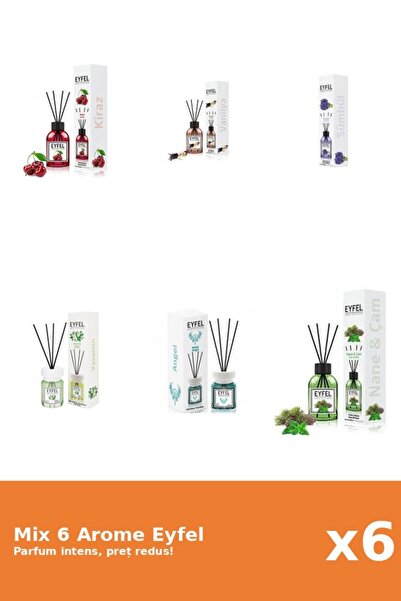 Eyfel Set 6 Mix Eyfel: 1x Angel, 1x Cirese, 1x Iasomie, 1x Pin Si Menta, 1x V...