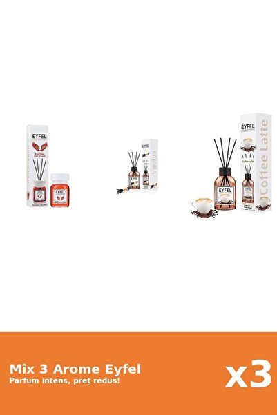 Eyfel Set 3 Mix Eyfel: 1x Cafea, 1x Red Dragon, 1x Vanilie