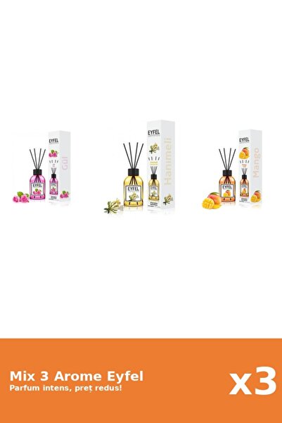 Eyfel Set 3 Mix Eyfel: 1x Mana Maicii Domnului, 1x Mango, 1x Trandafir