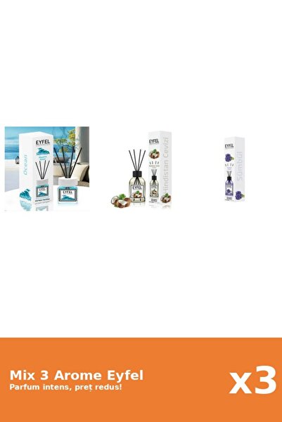 Eyfel Set 3 Mix Eyfel: 1x Nuca De Cocos, 1x Ocean, 1x Zambile