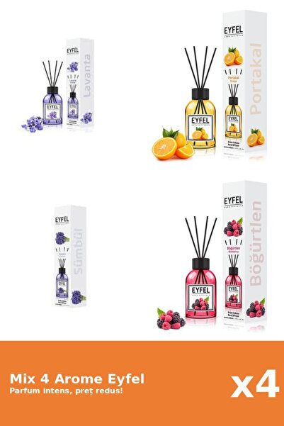 Eyfel Set 4 Mix Eyfel: 1x Fructe De Padure, 1x Lavanda, 1x Portocala, 1x Zambile