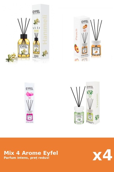Eyfel Set 4 Mix Eyfel: 1x Bubble Gum, 1x Iasomie, 1x Mana Maicii Domnului, 1x...