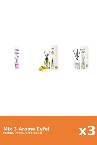 Eyfel Set 3 Mix Eyfel: 1x Bubble Gum, 1x Iasomie, 1x Lamaie