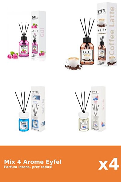 Eyfel Set 4 Mix Eyfel: 1x Coffee, 1x Cool Water, 1x Orchid, 1x Rose