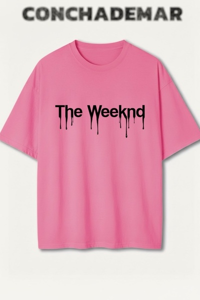 Vordevia The Weeknd cu imprimeu Premium supradimensionat bumbac lu tricou