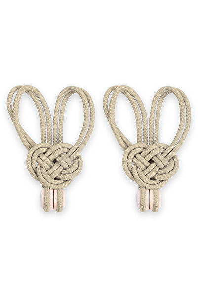 Amelia Home Magnetic curtain rod set, Edmonton, 60 cm, beige, 2 pcs