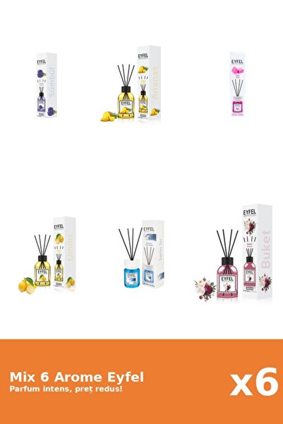 Eyfel Set 6 Mix Eyfel: 1x Ananas, 1x Buchet, 1x Gumă de mestecat, 1x Apă rece...