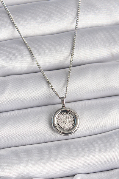 Generic Brand 316L Steel Silver Color Chain Silver Color Gold Model Women's N...