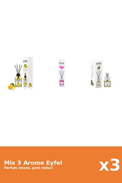 Eyfel Set 3 Mix Eyfel: 1x Bubble Gum, 1x Lacramioare, 1x Lamaie