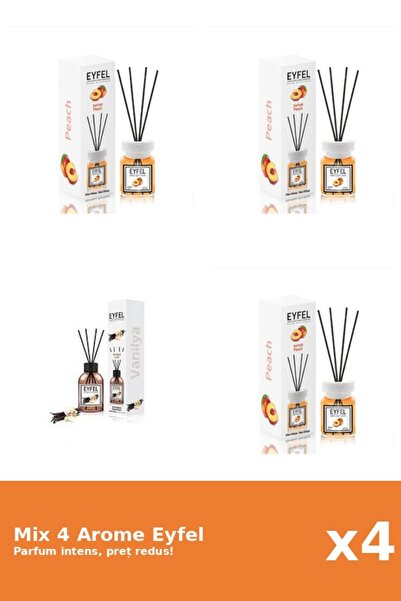 Eyfel Set 4 Mix Eyfel: 3x Piersica, 1x Vanilie