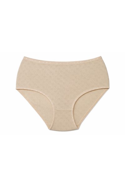 Donaluxe Women's Underwear, Women's 100% Cotton High-Waist Heart Nude Underwear