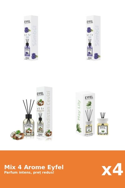 Eyfel Set 4 Mix Eyfel: 1x Lacramioare, 1x Nuca De Cocos, 2x Zambile