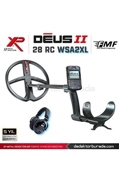 XP Deus 2 Dedektör - 28cm FMF Başlık, Ana Kontrol Ünitesi, WSA2XL Kulaklık