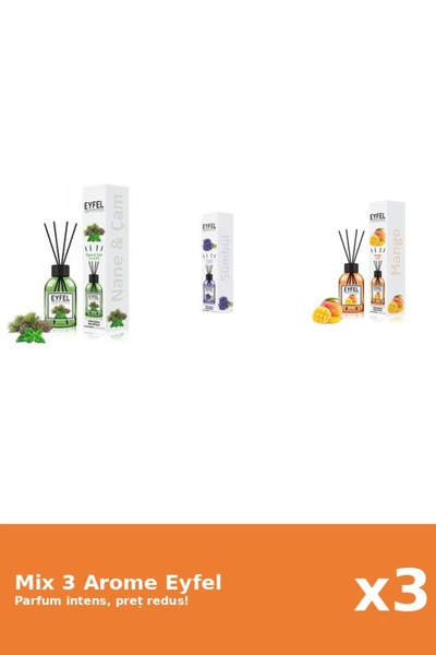 Eyfel Set 3 Mix Eyfel: 1x Mango, 1x Pin Si Menta, 1x Zambile