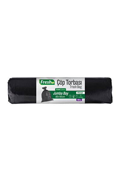FRESHUP Fresh-up Jumbo Çöp Torbası Siyah (800gr) 80x110cm 10lu