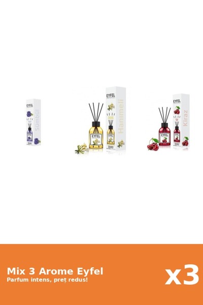 Eyfel Set 3 Mix Eyfel: 1x Cirese, 1x Mana Maicii Domnului, 1x Zambile