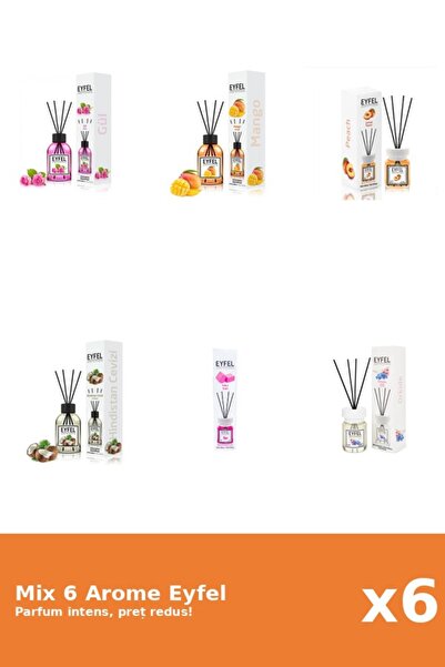 Eyfel Set 6 Mix Eyfel: 1x Bubble Gum, 1x Mango, 1x Nuca De Cocos, 1x Orhidee,...