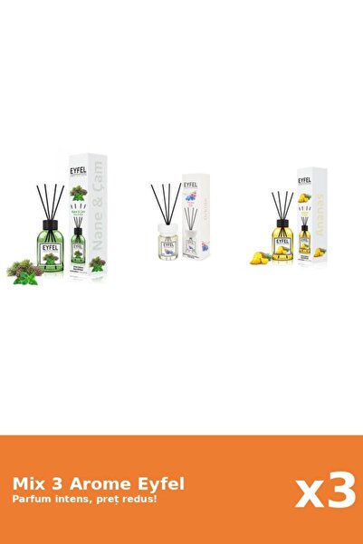 Eyfel Set 3 Mix Eyfel: 1x Ananas, 1x Orhidee, 1x Pin Si Menta