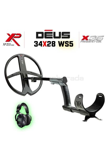 XP Deus Dedektör - 34x28cm X35 Başlık, WS5 Kulaklık