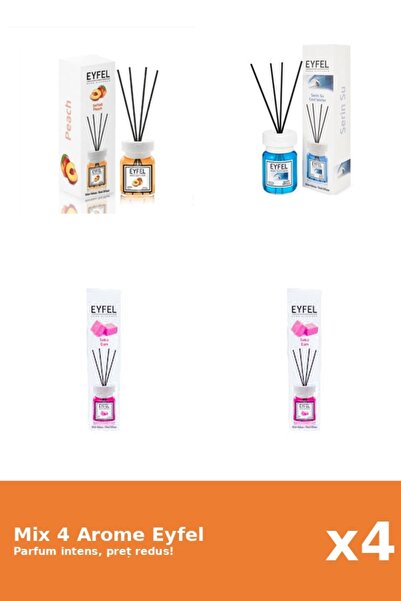 Eyfel Set 4 Mix Eyfel: 2x Bubble Gum, 1x Cool Water, 1x Piersica