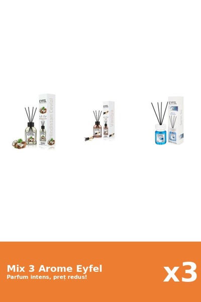 Eyfel Set 3 Mix Eyfel: 1x Cool Water, 1x Nuca De Cocos, 1x Vanilie