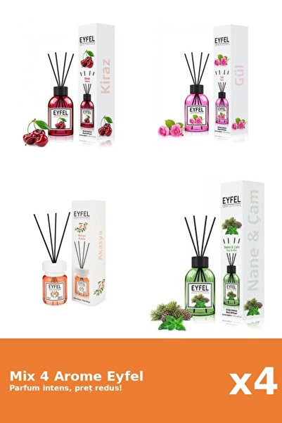 Eyfel Set 4 Mix Eyfel: 1x Acacia, 1x Cirese, 1x Pin Si Menta, 1x Trandafir