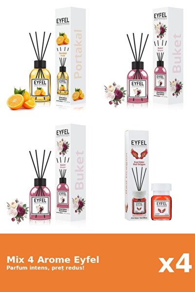 Eyfel Set 4 Mix Eyfel: 2x Bouquet, 1x Portocala, 1x Red Dragon