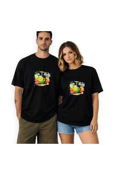 Kidilia Unisex Crew Neck Design Tshirt with Tennis Ball Image