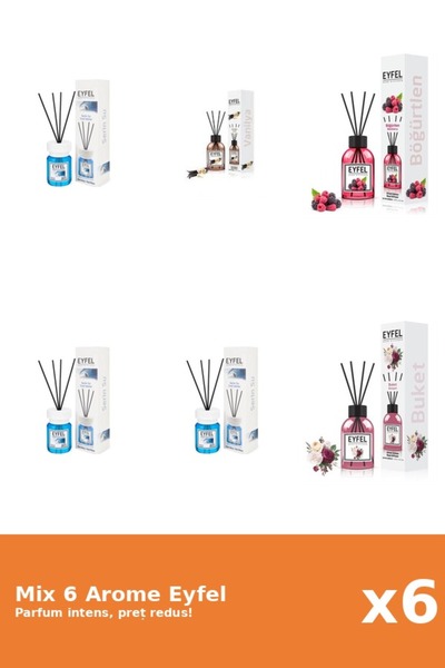 Eyfel Set 6 Mix Eyfel: 1x Bouquet, 3x Cool Water, 1x Fructe De Padure, 1x Van...