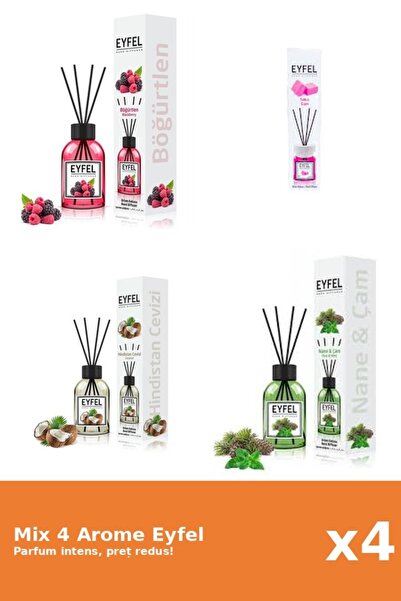 Eyfel Set 4 Mix Eyfel: 1x Bubble Gum, 1x Fructe De Padure, 1x Nuca De Cocos, ...