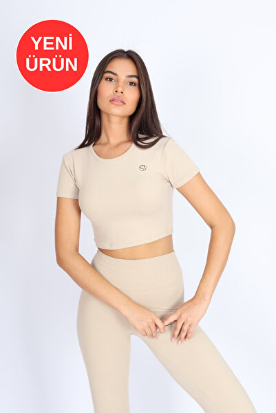 soft&basic Women's Organic Fabric Crew Neck Fitted Slim Fit Tank Top Blouse