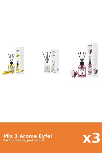 Eyfel Set 3 Mix Eyfel: 1x Ananas, 1x Bouquet, 1x Orhidee