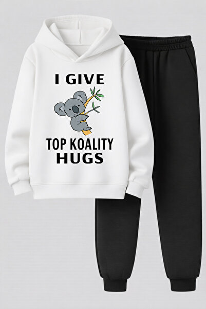 MAGORS Panda Printed 3-Yarn Quality Sweatshirt and Sweatpants Children's Top-...