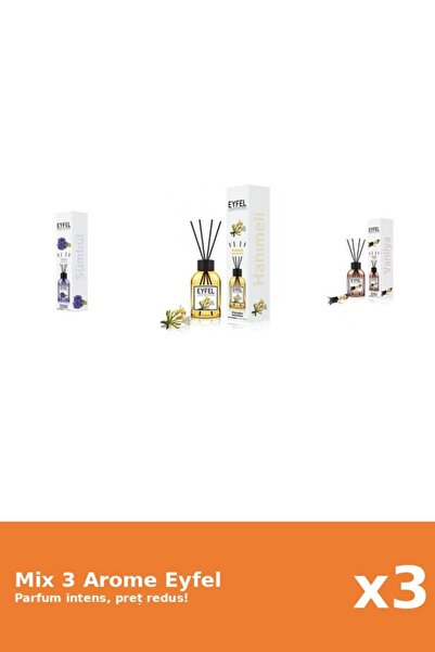 Eyfel Set 3 Mix Eyfel: 1x Mana Maicii Domnului, 1x Vanilie, 1x Zambile