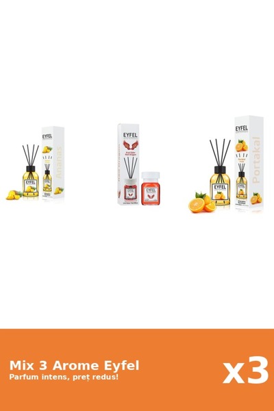 Eyfel Set 3 Mix Eyfel: 1x Ananas, 1x Portocala, 1x Red Dragon