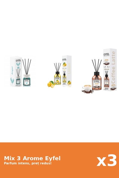 Eyfel Set 3 Mix Eyfel: 1x Angel, 1x Cafea, 1x Lamaie