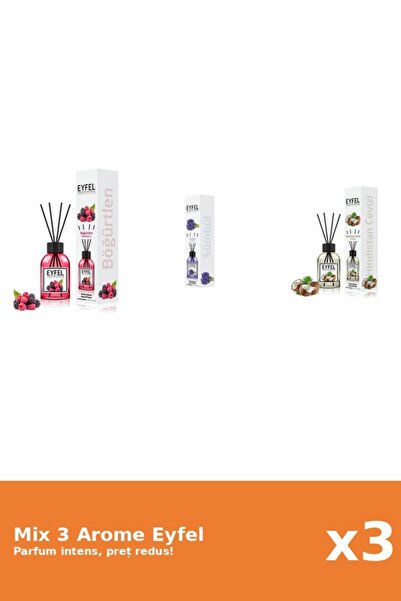 Eyfel Set 3 Mix Eyfel: 1x Fructe De Padure, 1x Nuca De Cocos, 1x Zambile