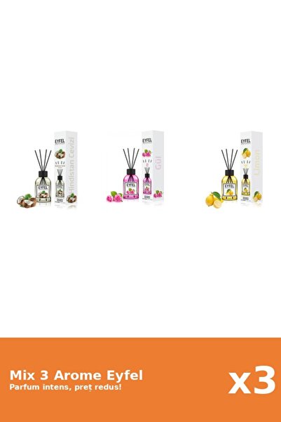 Eyfel Set 3 Mix Eyfel: 1x Lamaie, 1x Nuca De Cocos, 1x Trandafir