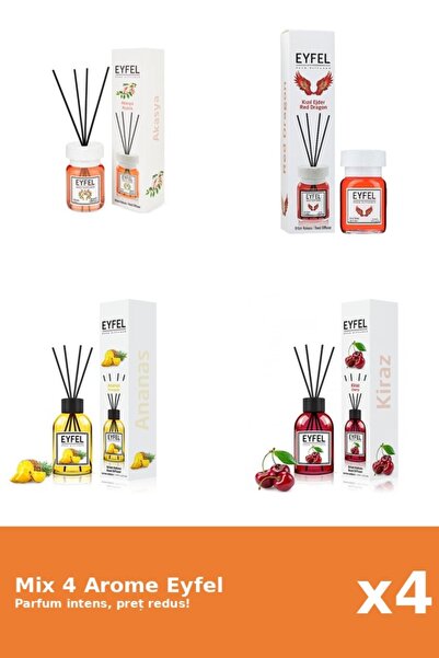 Eyfel Set 4 Mix Eyfel: 1x Acacia, 1x Ananas, 1x Cirese, 1x Red Dragon