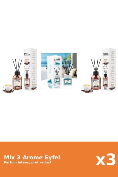 Eyfel Set 3 Mix Eyfel: 2x Cafea, 1x Ocean