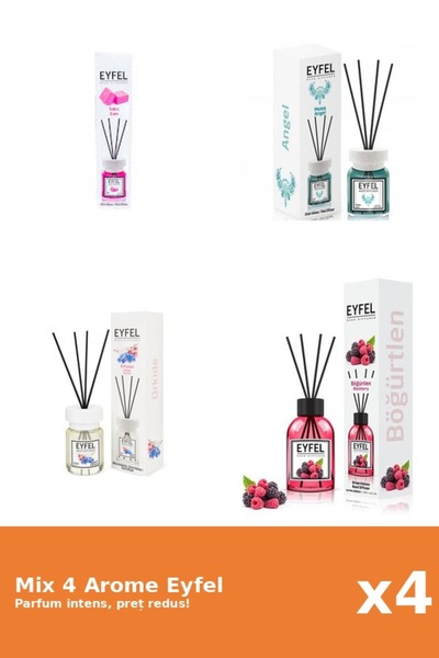 Eyfel Set 4 Mix Eyfel: 1x Angel, 1x Bubble Gum, 1x Fructe De Padure, 1x Orhidee