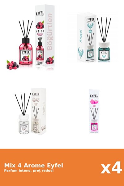 Eyfel Set 4 Mix Eyfel: 1x Angel, 1x Bubble Gum, 1x Bumbac, 1x Fructe De Padure