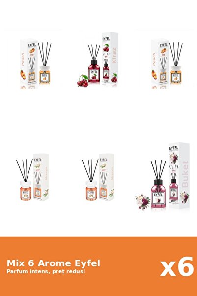 Eyfel Set 6 Mix Eyfel: 2x Acacia, 1x Bouquet, 1x Cirese, 2x Piersica
