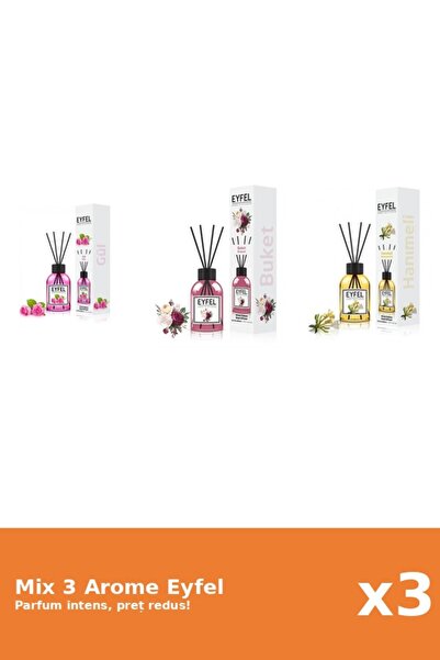 Eyfel Set 3 Mix Eyfel: 1x Bouquet, 1x Mana Maicii Domnului, 1x Trandafir